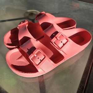 No Boundaries EVA Pink Slide Sandals Womens Size 9